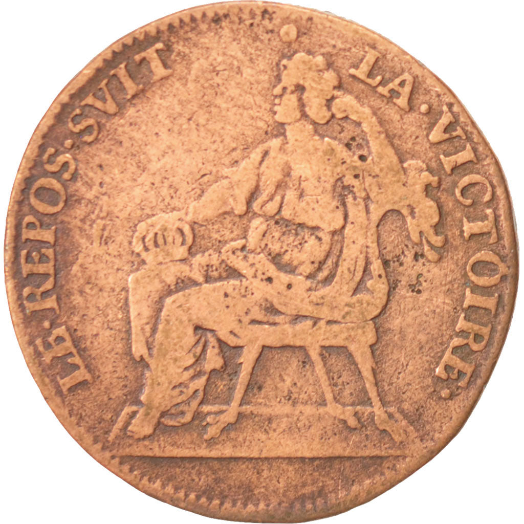 France, Token, Royal, Louis XIV, VF(30-35), Copper