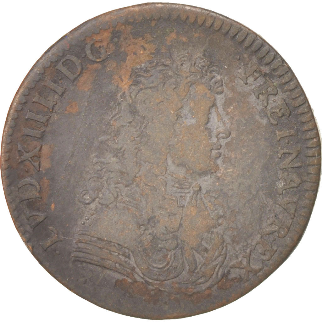 Francia, Token, Royal, Louis XIV, BB, Rame