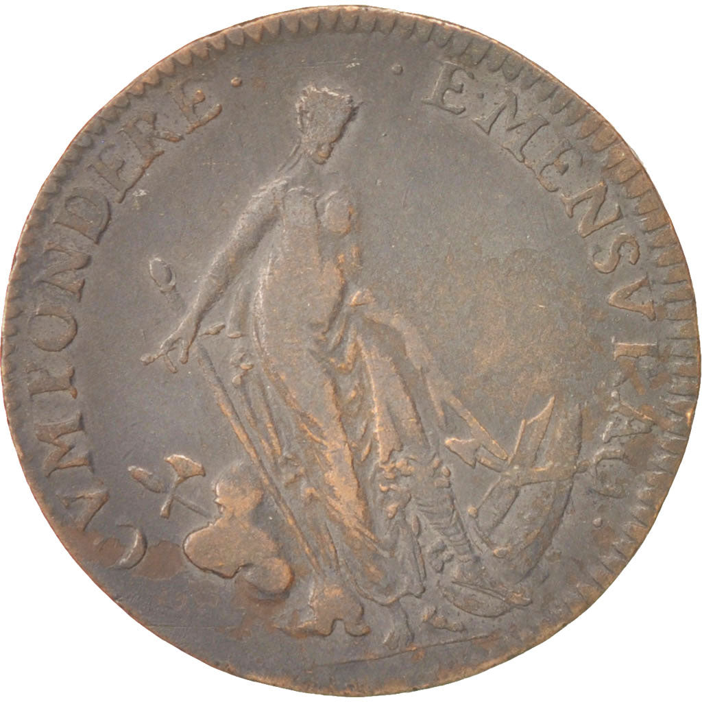 Francia, Token, Royal, Louis XIV, BB, Rame