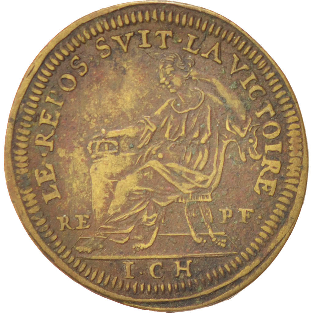 France, Token, Royal, Louis XIV, AU(55-58), Brass