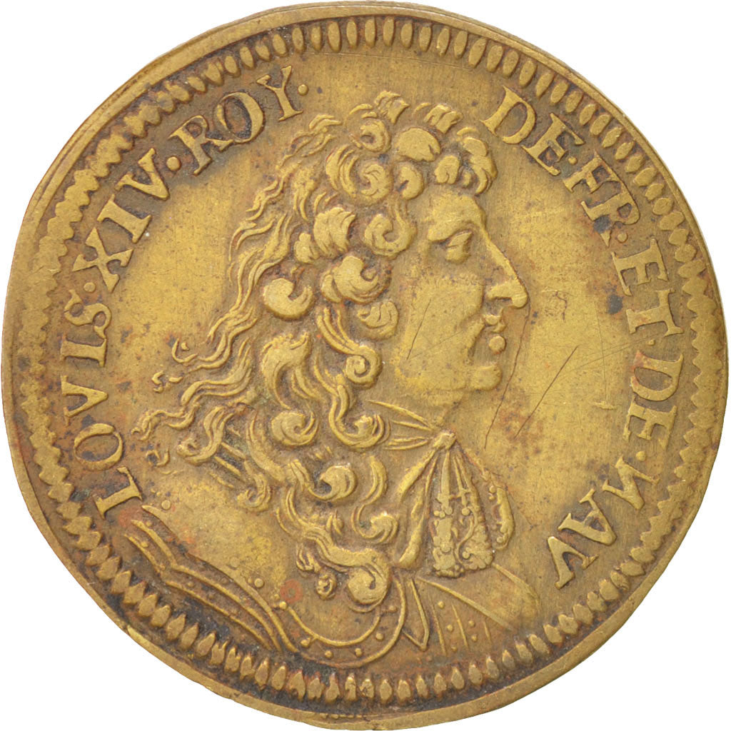 France, Token, Royal, Louis XIV, AU(55-58), Brass