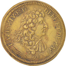 France, Token, Royal, Louis XIV, AU(55-58), Brass
