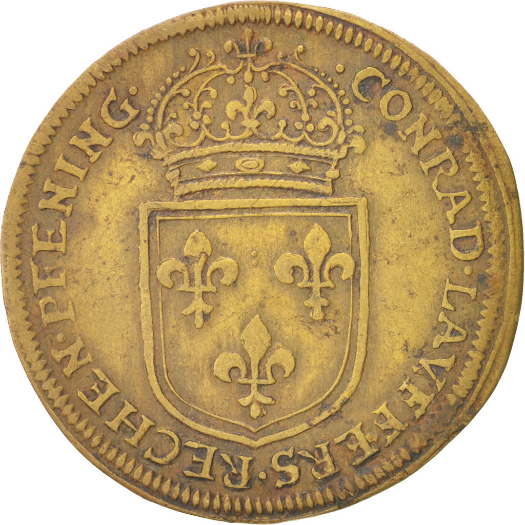 France, Token, Royal, Louis XIV, AU(55-58), Brass