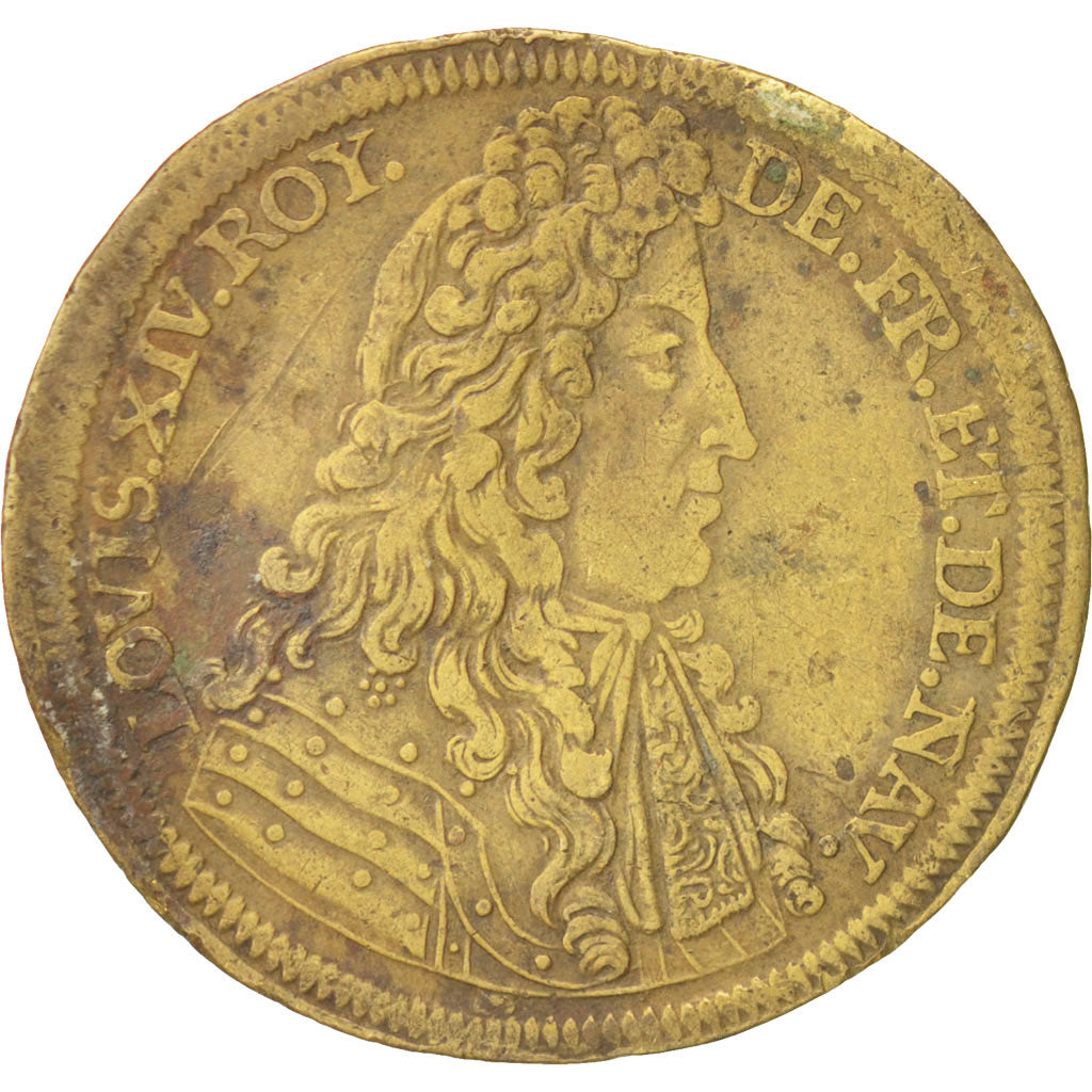 France, Token, Royal, Louis XIV, AU(50-53), Brass