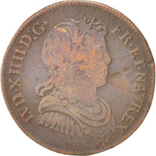 France, Token, Royal, Louis XIV, EF(40-45), Copper