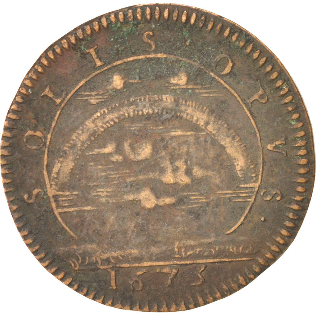 France, Token, Royal, Louis XIV, EF(40-45), Copper