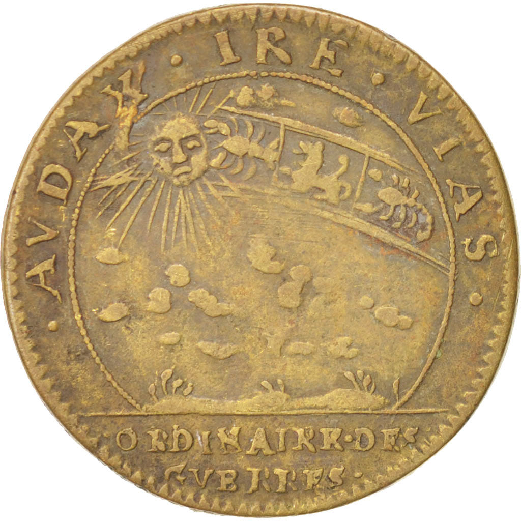France, Token, Royal, Louis XIV, AU(50-53), Copper