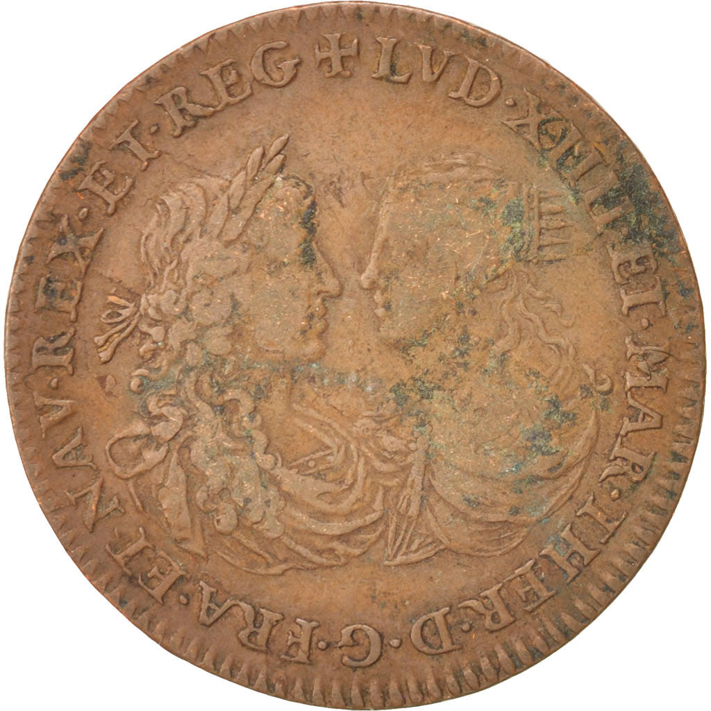 France, Royal, Louis XIV, Prelate entrance, 27mm, Token
