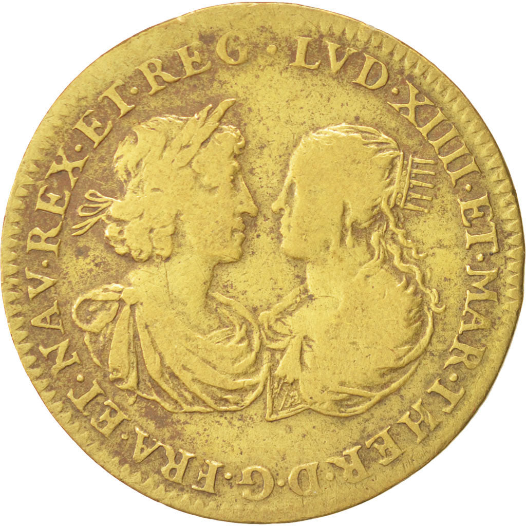 France, Token, Royal, Louis XIV, VF(30-35), Brass