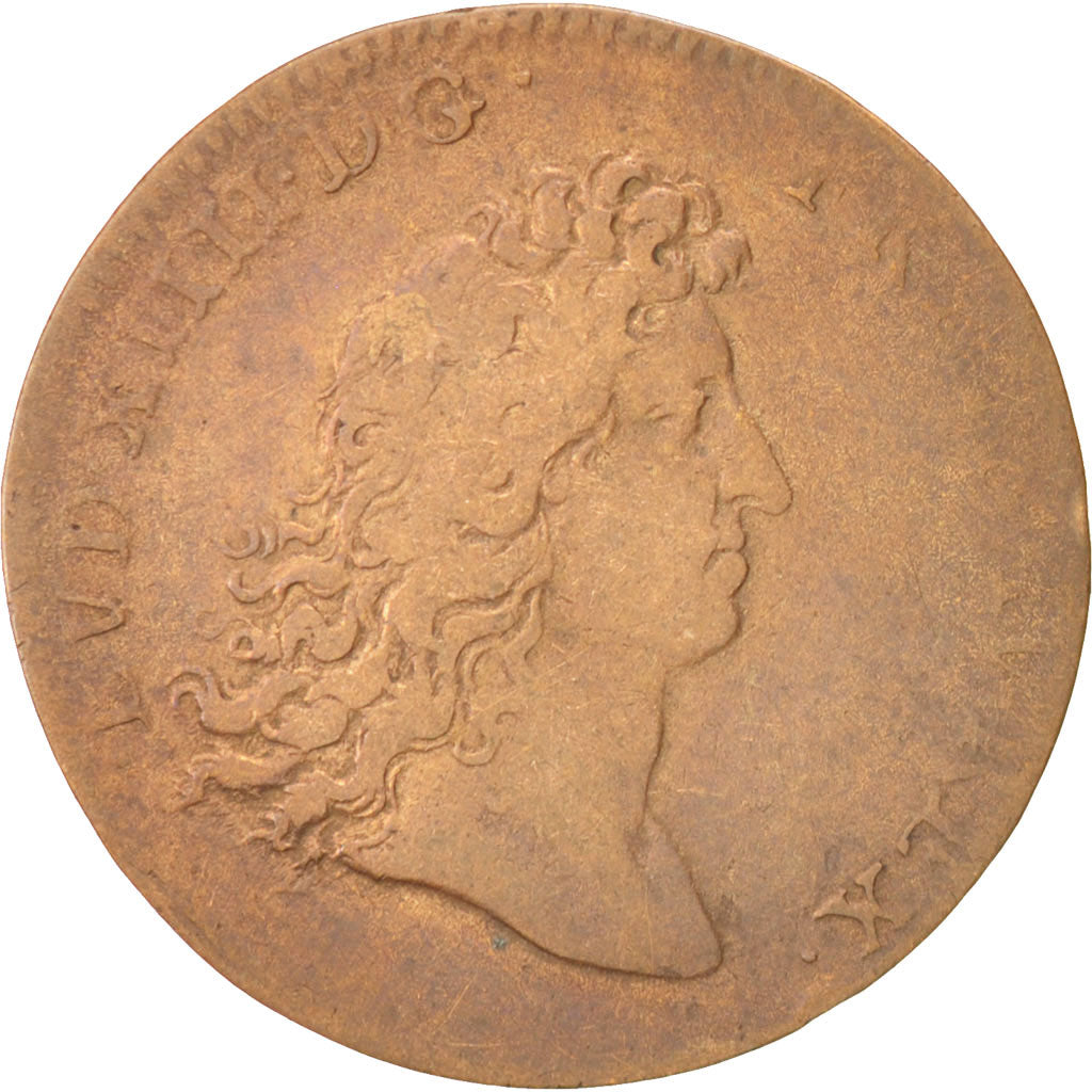France, Royal, Louis XIV, 26mm, Token