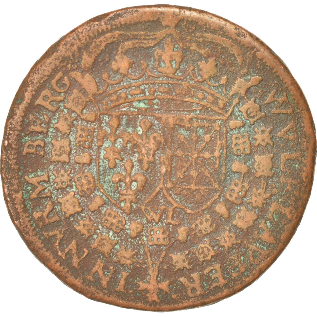 France, Token, Royal, Louis XIV, VF(20-25), Copper
