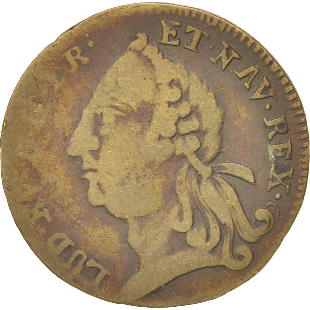 France, Token, Royal, Louis XVI, VF(30-35), Brass
