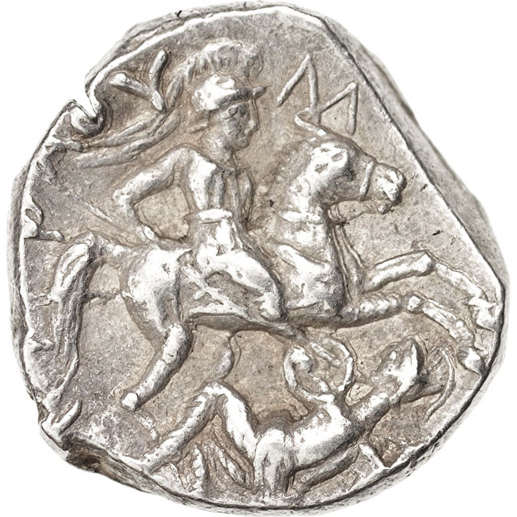 Coin, Paeonia, Patraos, Apollo, Tetradrachm, Patraos, AU(50-53), Silver
