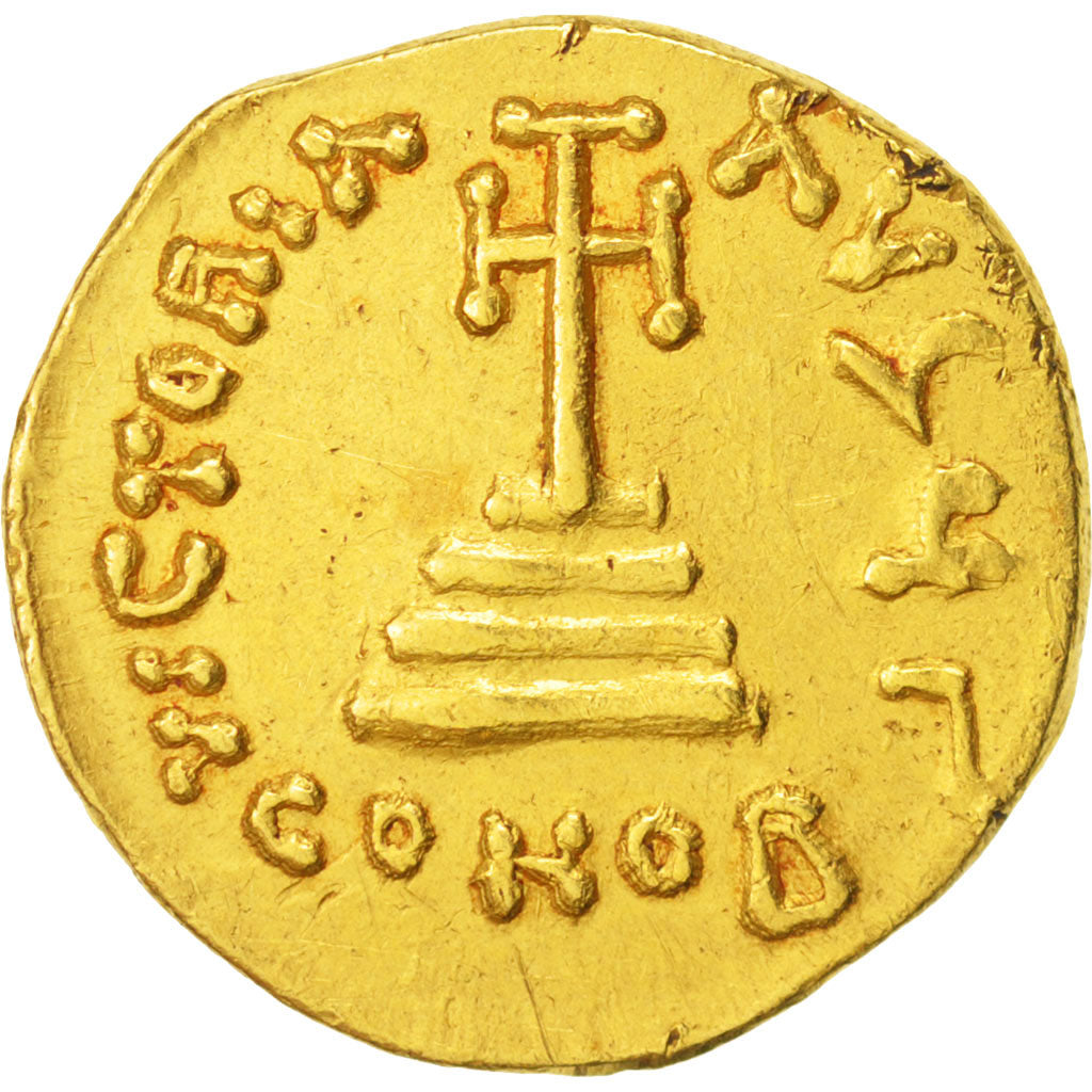 Coin, Heraclius 610-641, Solidus, Constantinople, AU(50-53), Gold, Sear:749