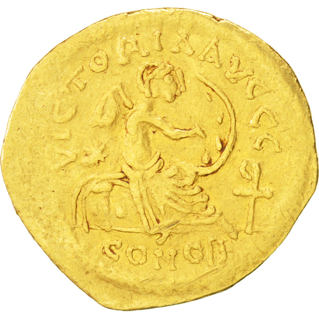 Justin II (565-578), Tremissis, Constantinople, EF(40-45), Gold