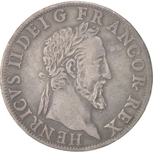 France, Henri II, Teston au moulin,1553, Paris, EF(40-45), Silver, Sombart:4584