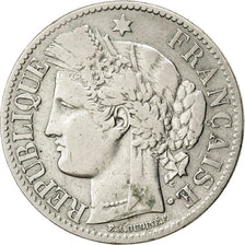 FRANCE, Cérès, 2 Francs, 1871, Bordeaux, KM #816.2, EF(40-45), Silver, Gadoury #