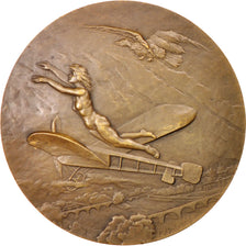 France, Aviation, Medal, Montagny, 68mm, AU(55-58), Bronze