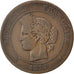 FRANCE, Cérès, 10 Centimes, 1872, Bordeaux, KM #815.2, VF(20-25), Bronze, Gadour