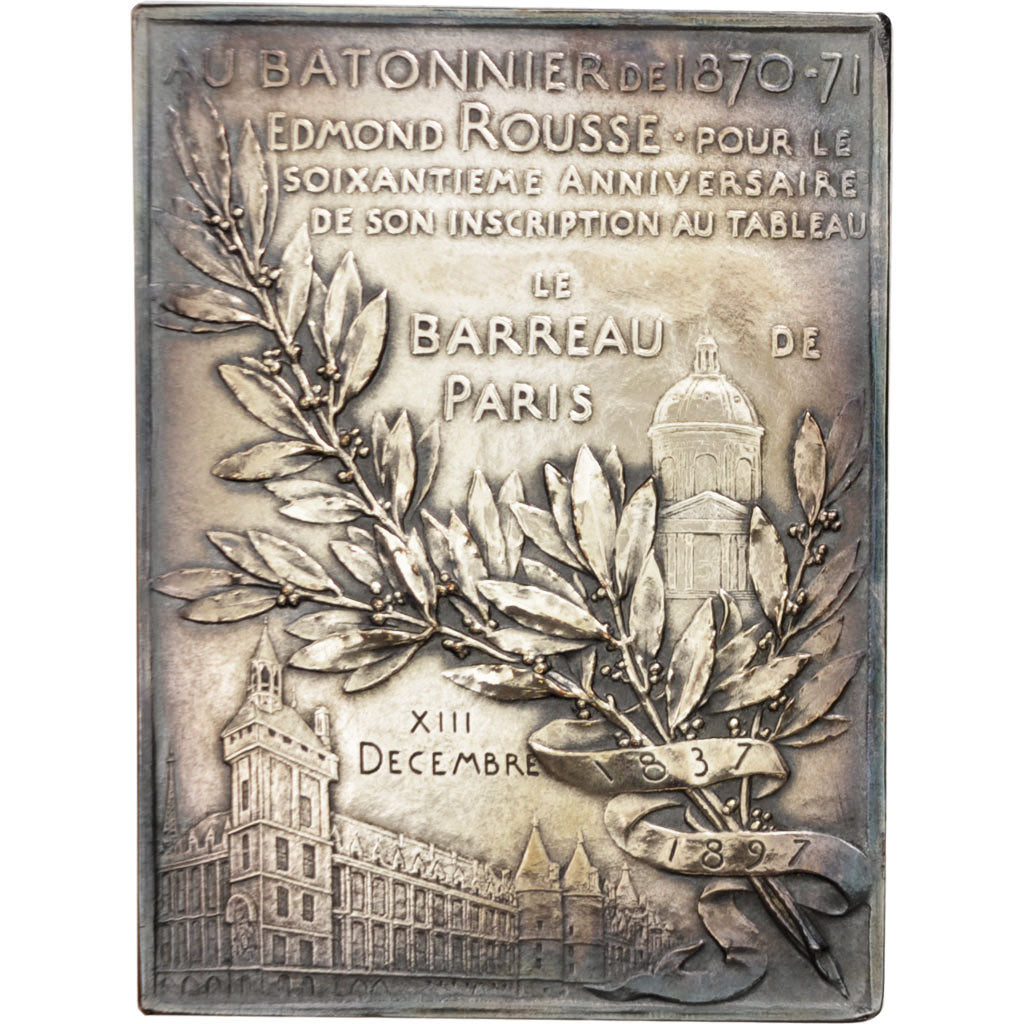 France, Edmond Rousse, French Academy member, 45x61, Medal, 1897, MS(63), Bronze