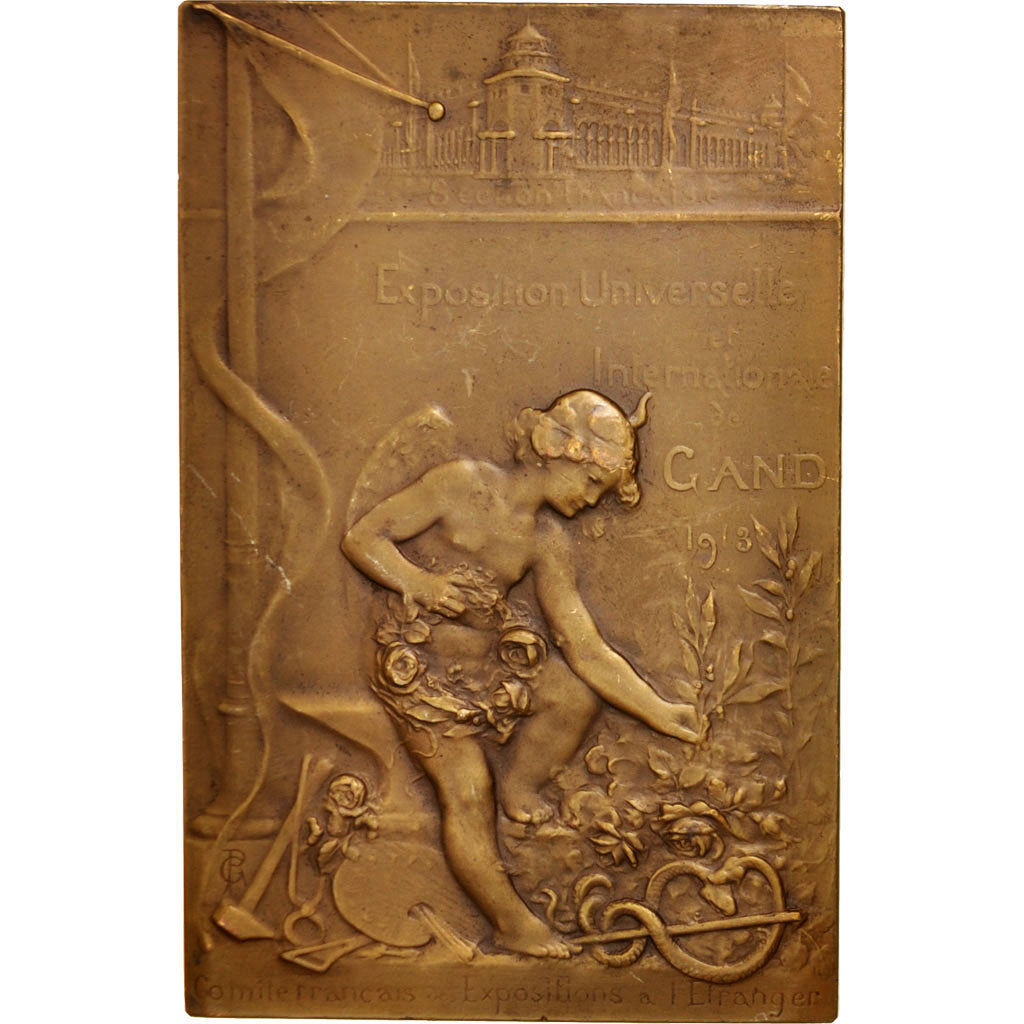 Belgium, 1913 Gand World Exhibition by Gregoire , Medal, 1913, 52x80mm