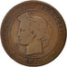 FRANCE, Cérès, 10 Centimes, 1873, Paris, KM #815.1, F(12-15), Bronze, Gadoury #.