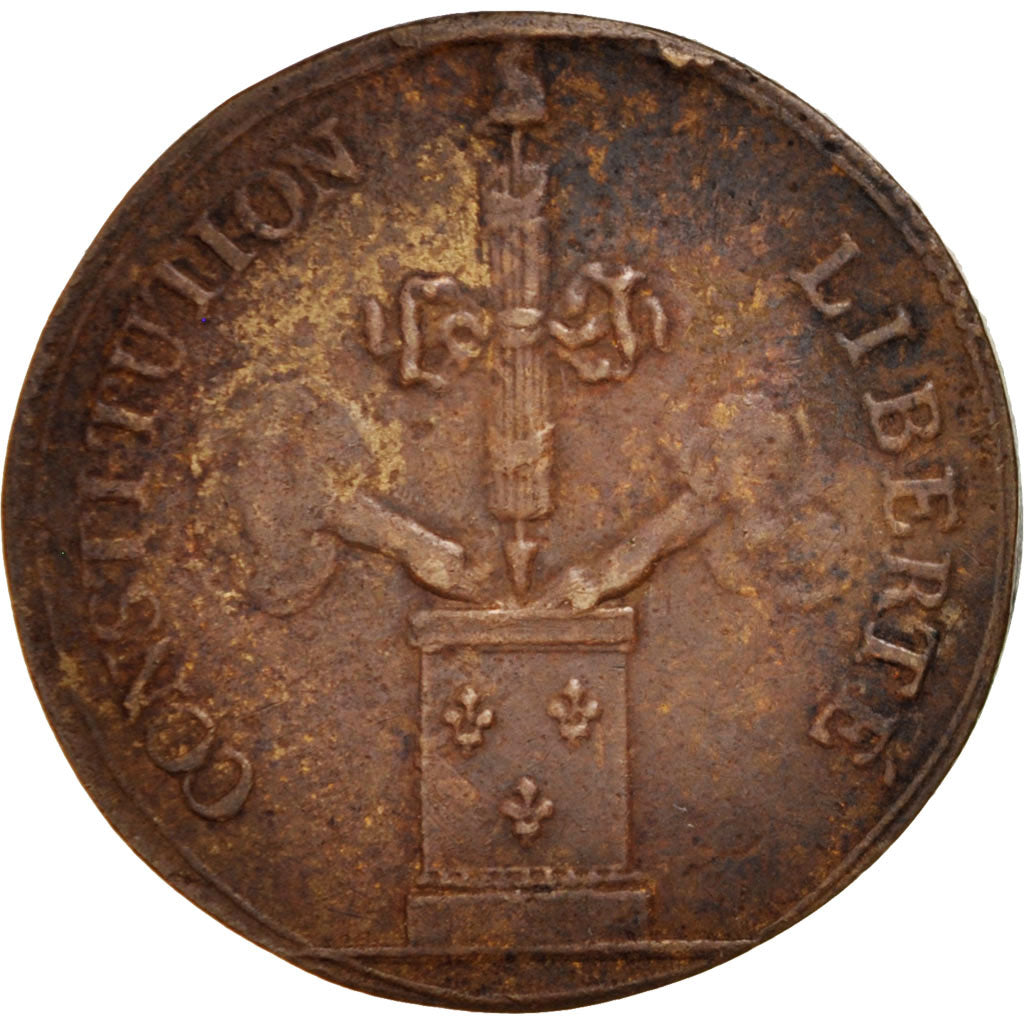 France, Medal, History, 1790, EF(40-45), Copper