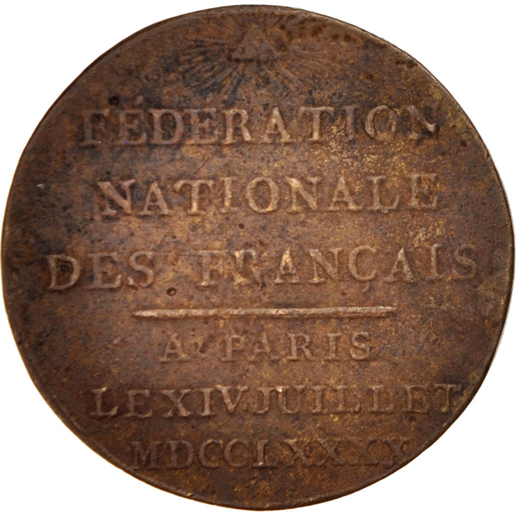France, Medal, History, 1790, EF(40-45), Copper