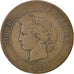 Monnaie, France, Cérès, 10 Centimes, 1875, Paris, B+, Bronze, KM:815.1