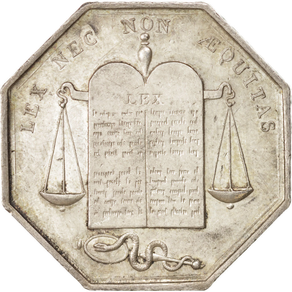 France, Jeton, Notary, TTB+, Argent, Lerouge:327