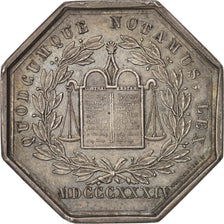 France, Token, Notary, AU(55-58), Silver, Lerouge:123