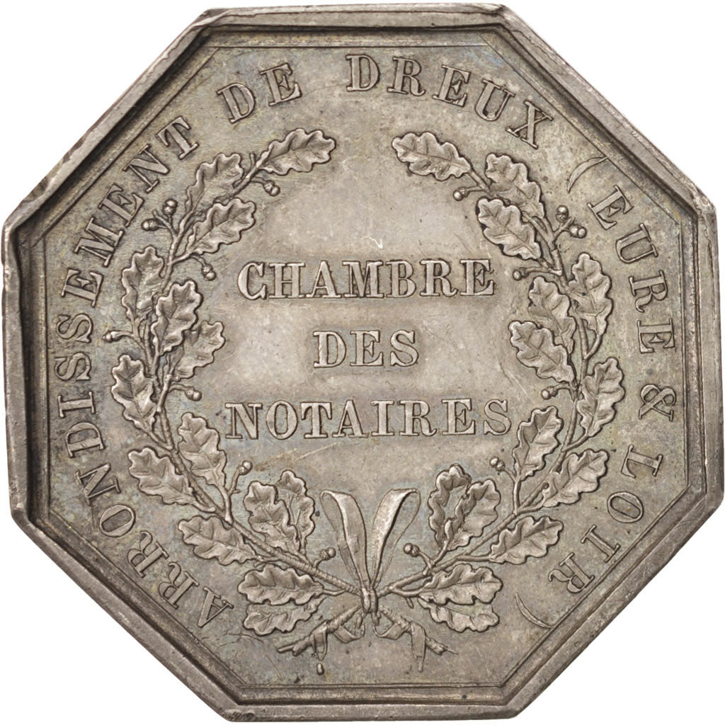 France, Token, Notary, AU(55-58), Silver, Lerouge:123