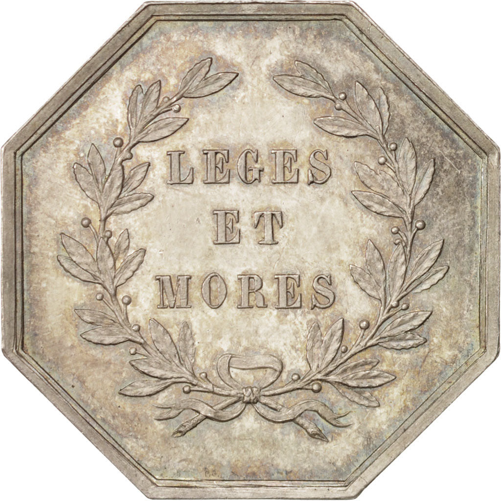 France, Token, Notary, MS(60-62), Silver, Lerouge:364