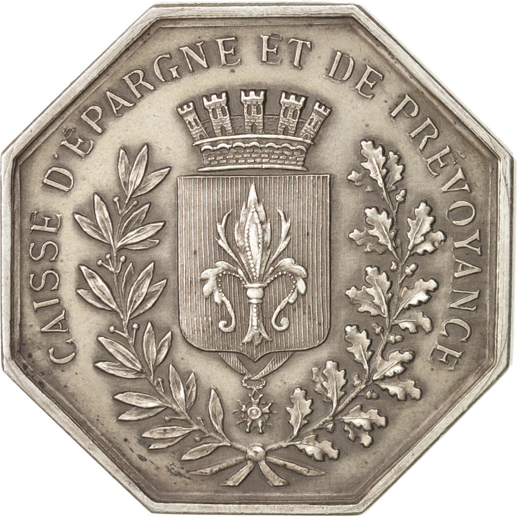 France, Jeton, Savings Bank, 1854, SUP, Argent