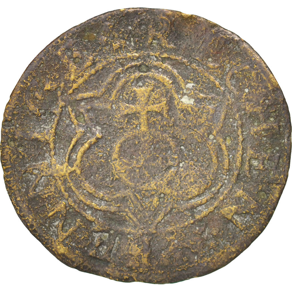 France, Token count with Christ globe , Token, VF (20-25), Brass, 22mm