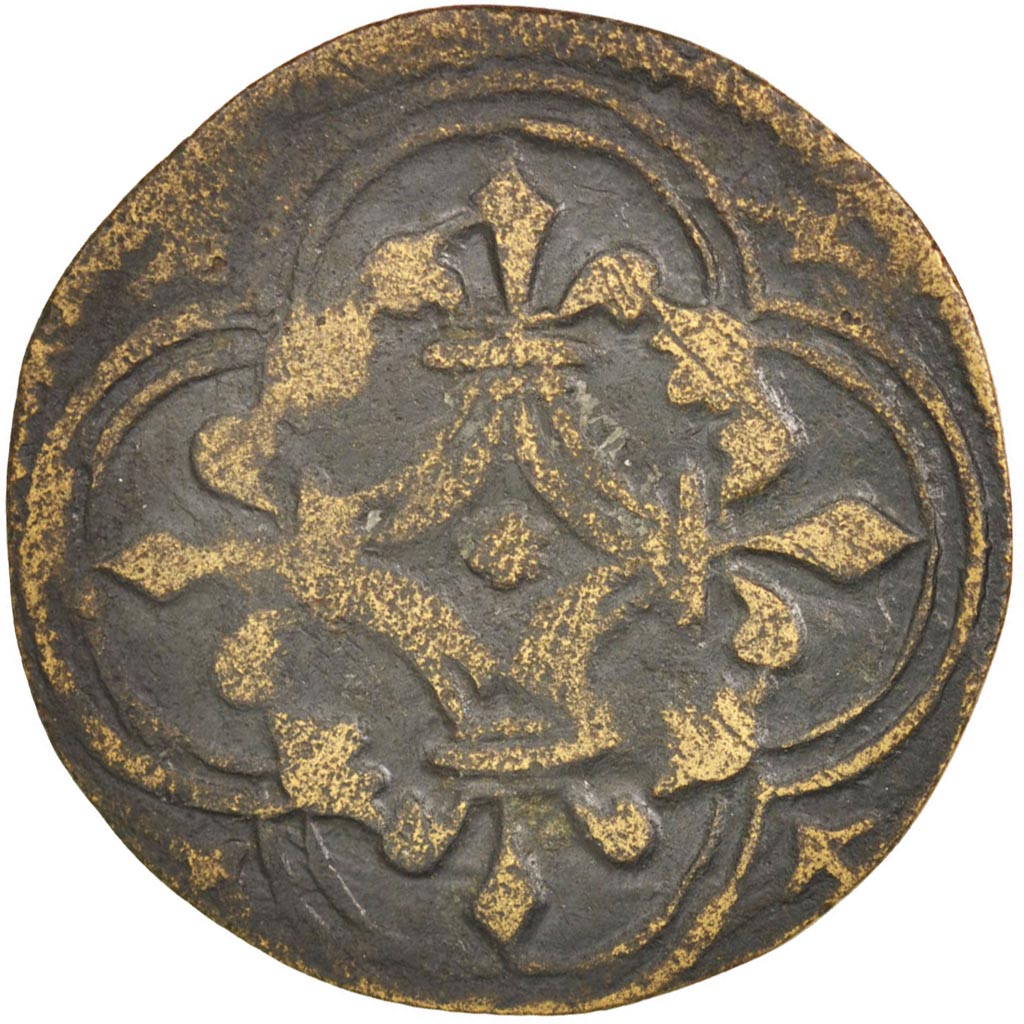 France, France coat of arms token count, Token, EF(40-45), Copper, 25mm