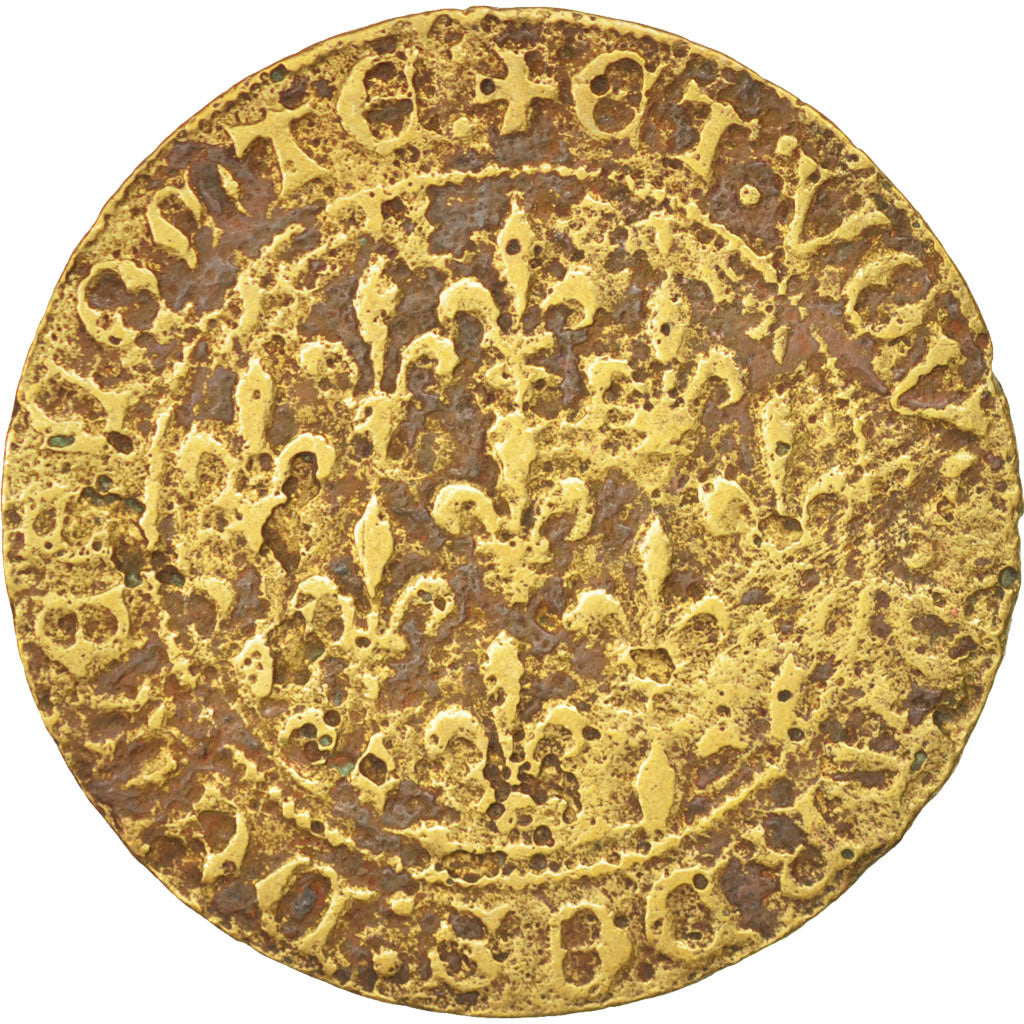 France, Dauphiné token count, Token, VF(20-25), Copper, 28mm