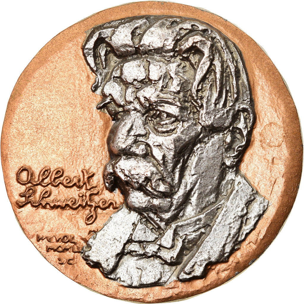 Francja, Medal, Albert Schweitzer, Docteur, Musique, Medycyna, 1979, Revol