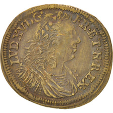 France, Royal, Louis XV, Neptune, Token, AU(55-58), Brass, 26mm