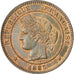 FRANCE, Cérès, 10 Centimes, 1885, Paris, KM #815.1, MS(60-62), Bronze, Gadoury #