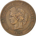 Monnaie, France, Cérès, 10 Centimes, 1887, Paris, TB, Bronze, KM:815.1