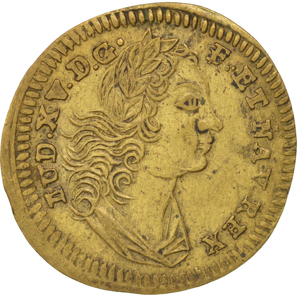 France, Token, Royal, Louis XV, AU(55-58), Brass