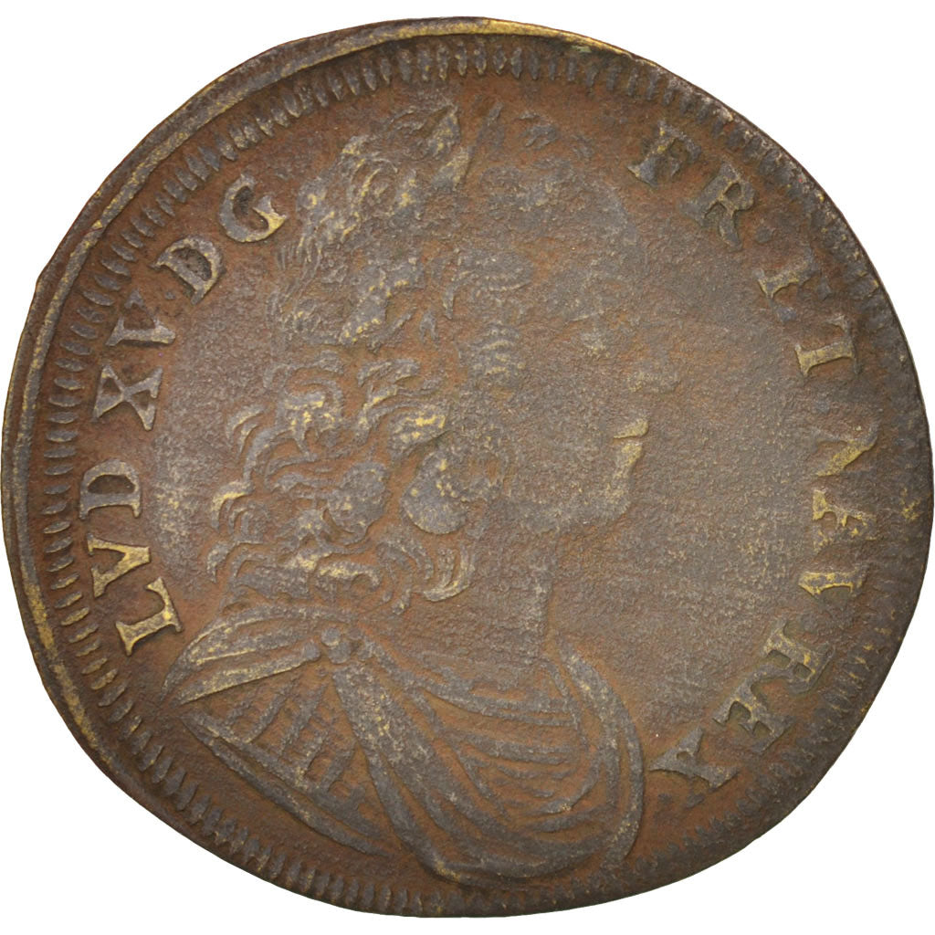 France, Token, Royal, Louis XV, AU(50-53), Brass