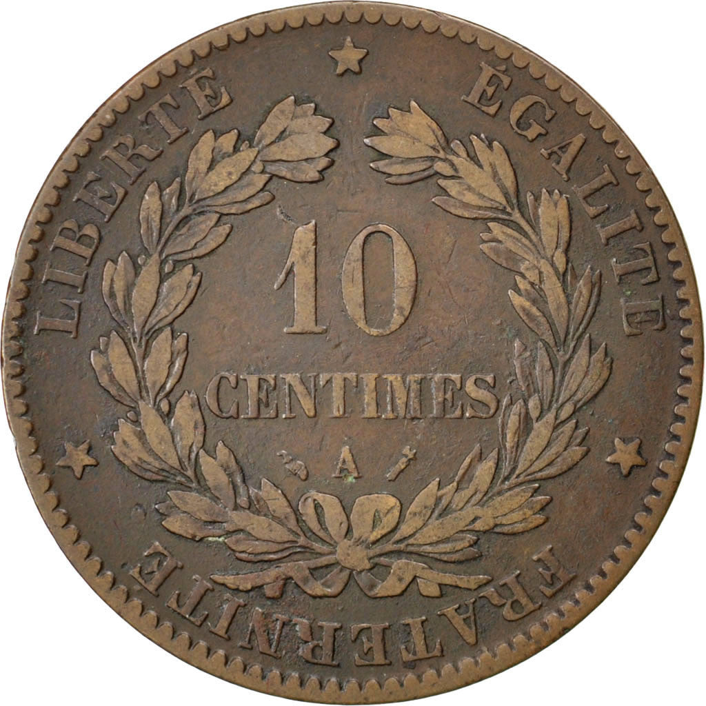 Coin, France, Cérès, 10 Centimes, 1889, Paris, VF(30-35), Bronze, KM:815.1