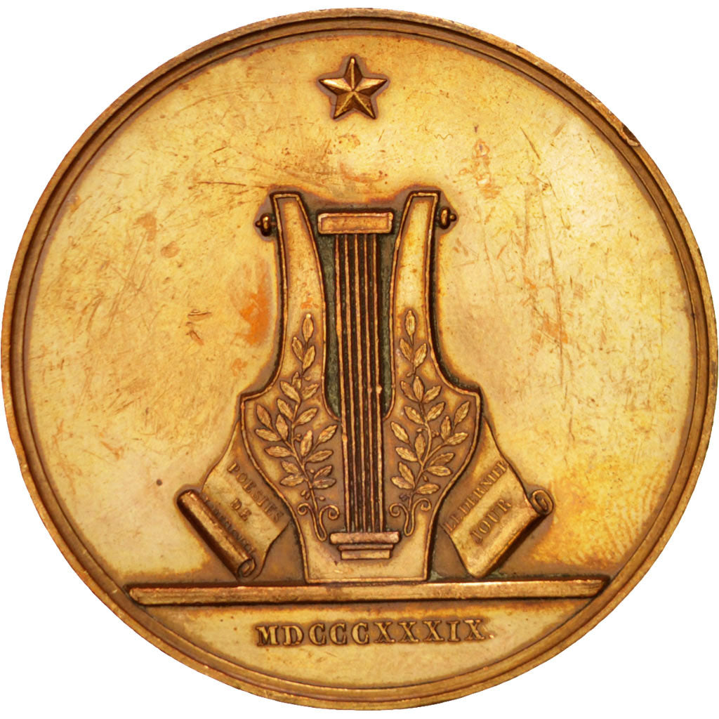 France, Medal, Arts & Culture, 1839, AU(55-58), Bronze