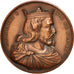 France, Medal, Childebert I, History, 1840, Caqué, EF(40-45), Copper