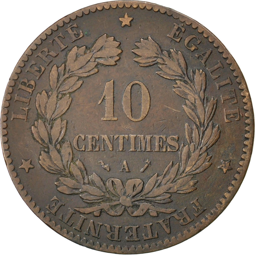 Coin, France, Cérès, 10 Centimes, 1890, Paris, VF(30-35), Bronze, KM:815.1