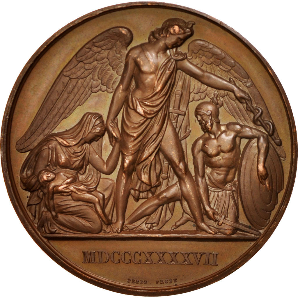 France, History, Larrey, Medal, 1847, AU(50-53), Petit, Copper, 52mm