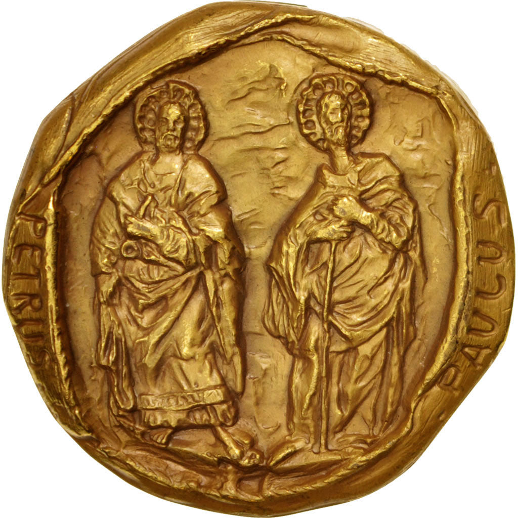 France, Papal seal bronze reproduction, Medal, AU(55-58), Bronze, 34mm