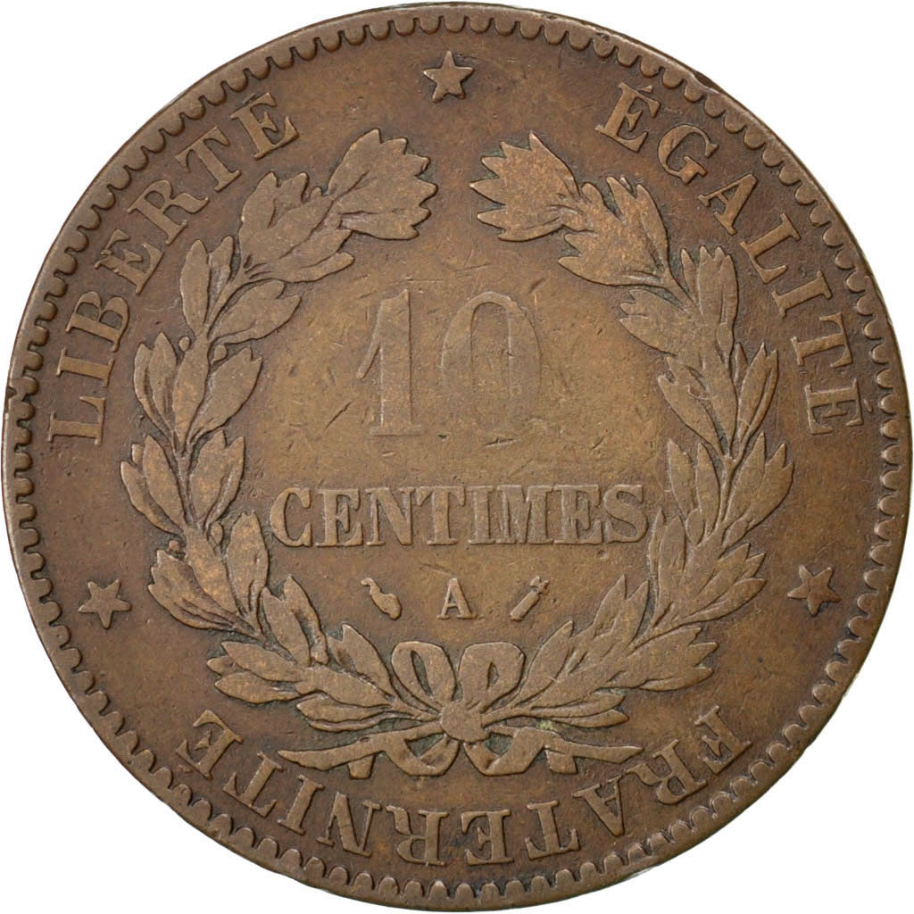 Monnaie, France, Cérès, 10 Centimes, 1893, Paris, TB, Bronze, KM:815.1